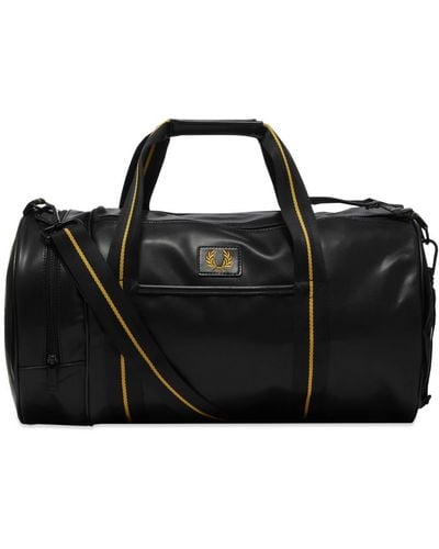 Fred Perry Pique Texture Barrell Bag - Black