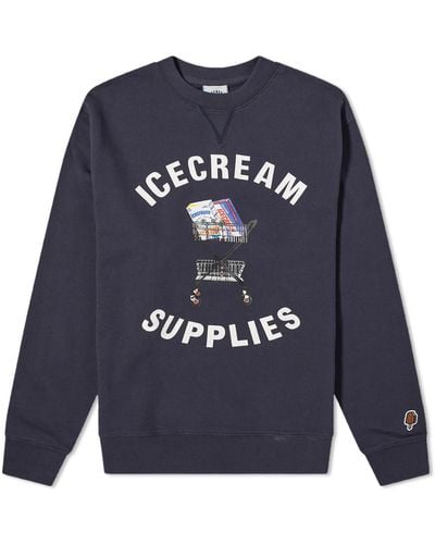 ICECREAM Supplies Crew Sweat - Blue