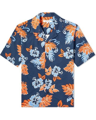 Maison Kitsuné Floral Vacation Shirt - Blue