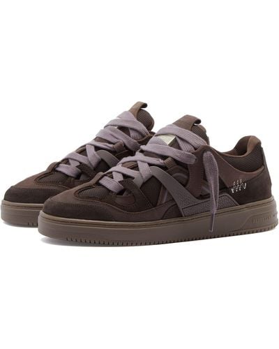 Represent Bully Leather Trainers - Brown