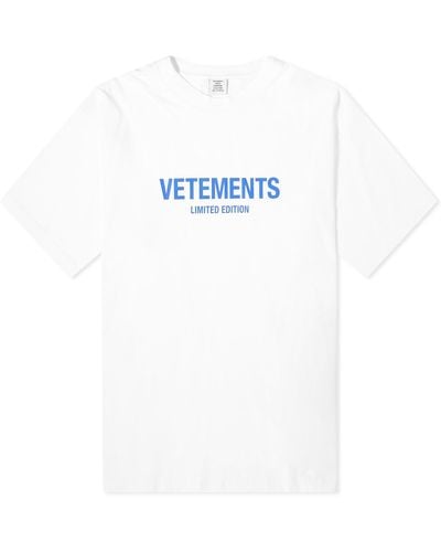 Vetements Limited Edition Logo T-Shirt - White
