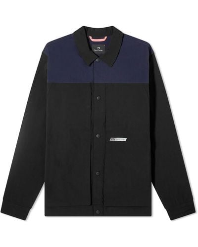 Paul Smith Panel Overshirt Jacket - Blue