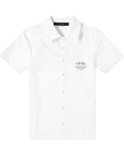 Amiri Arts District Short Sleeve Vacation Shirt - White