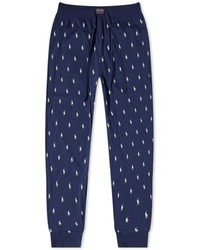 Polo Ralph Lauren Sleepwear All Over Pony Sweat Pant - Blue