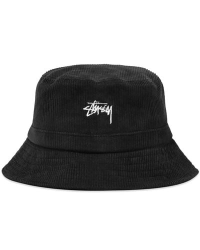 Stussy Corduroy Bucket Hat Black