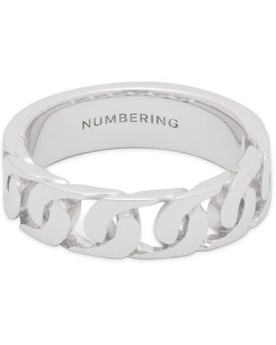 NUMBERING Double Faced Chain Ring - White