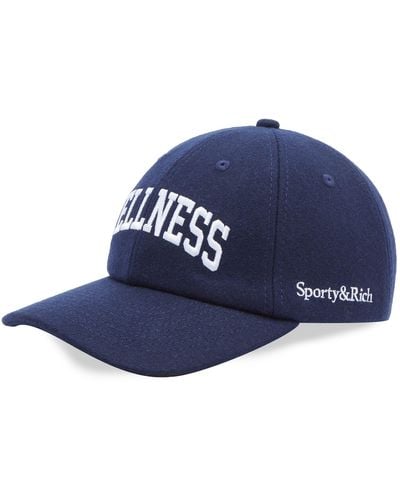 Sporty & Rich Wellness Ivy Flannel Cap - Blue