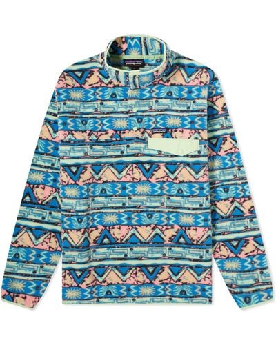 Patagonia Lightweight Synchilla Snap-t Pullover Fleece - Blue