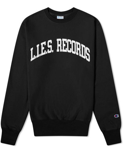L.I.E.S. Records Varsity Sweatshirt - Black