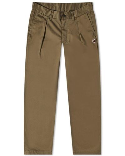 A Bathing Ape One Point Loose Fit Chino Pant - Green