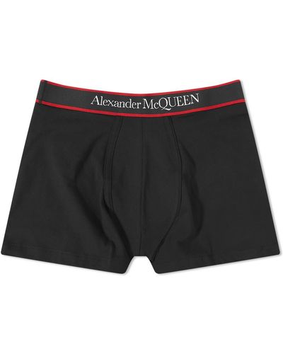 Alexander McQueen Logo Taped Boxer Brief - Black