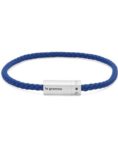 Le Gramme Nato Cable Bracelet - Blue