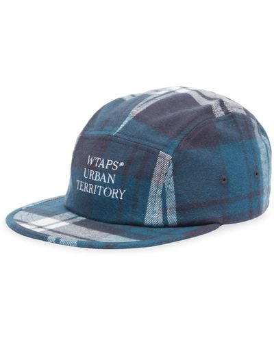 WTAPS 01 Checked Wool Cap - Blue