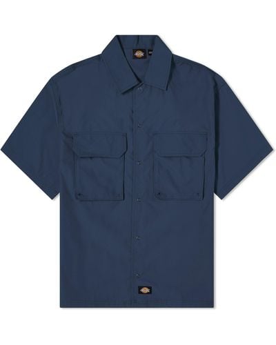Dickies Fishersville Short Sleeve Utility Shirt - Blue