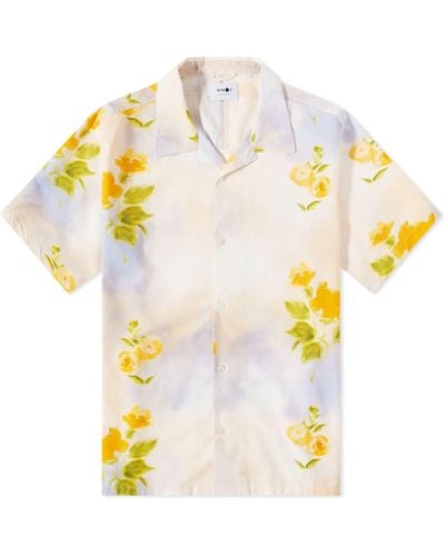 NN07 Ole Floral Vacation Shirt - Yellow