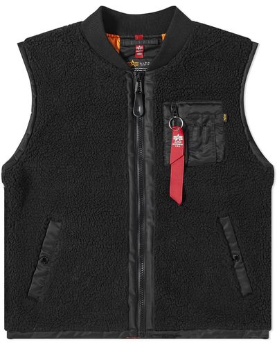 Alpha Industries Teddy Fleece Vest - Black