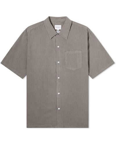 Norse Projects Carsten Tencel Short Sleeve Shirt - Gray