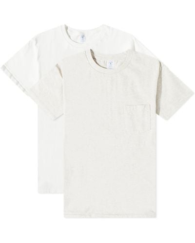 Velva Sheen 2 Pack Pocket T-Shirt - White