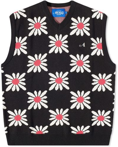AWAKE NY Floral Jumper Vest Floral - Black