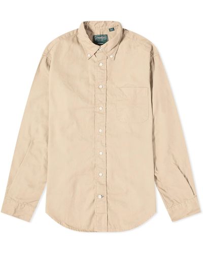 Gitman Vintage Button Down Overdyed Oxford Shirt - Natural