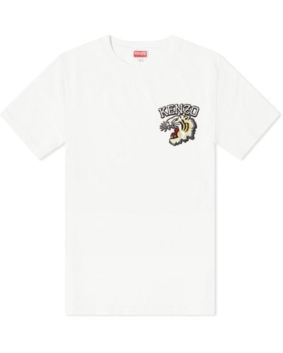 KENZO Tiger Varsity Slim T-Shirt - White