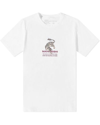 Maharishi Woodblock Tiger T-shirt - White