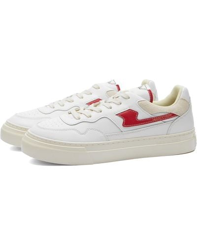 Stepney Workers Club Pearl S-Strike Leather Trainers - White