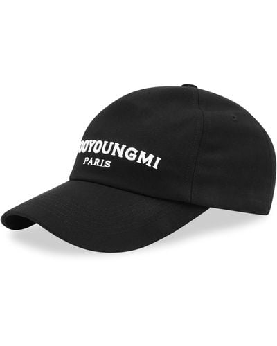 WOOYOUNGMI Large Logo Cap - Black