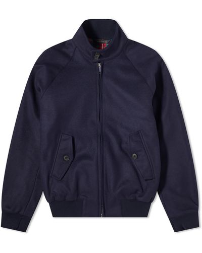 Baracuta G9 Melton Wooll Harrington Jacket - Blue