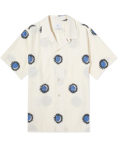 Paul Smith Embroidered Vacation Shirt - Natural