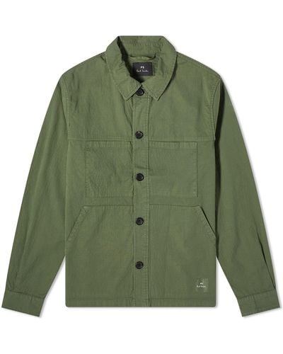 Paul Smith Cotton Overshirt Jacket - Green