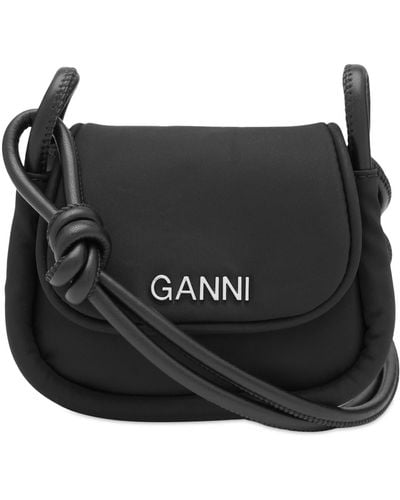 Ganni Knot Mini Flap Over - Black