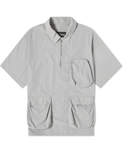 Uniform Bridge Pullover Pocket Short Sleeve Shirt - Gray