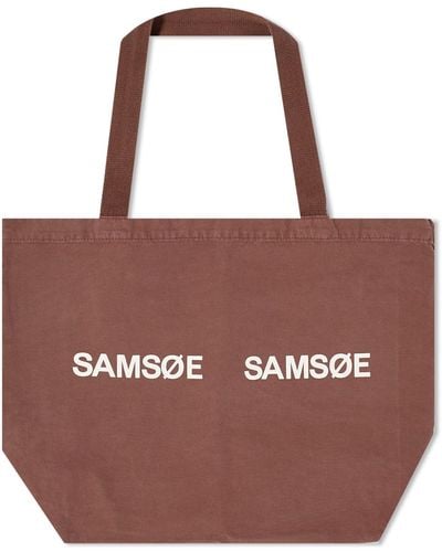 Samsøe & Samsøe Frinka Logo Shopper Bag - Red