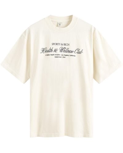 Sporty & Rich H&W Club T-Shirt - Natural