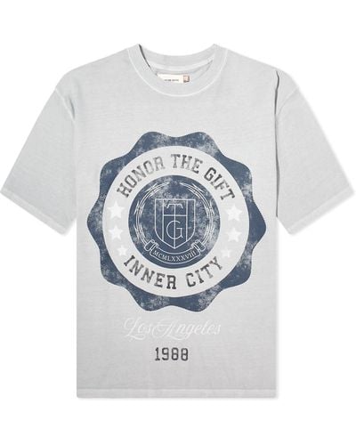 Honor The Gift Seal Logo T-Shirt - Blue