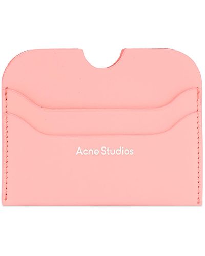 Acne Studios Elmas Logo Card Holder - Pink