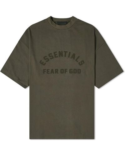 Fear Of God Spring Printed Logo T-Shirt - Green