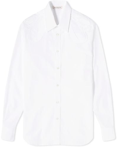 Alexander McQueen Applique Harness Shirt - White