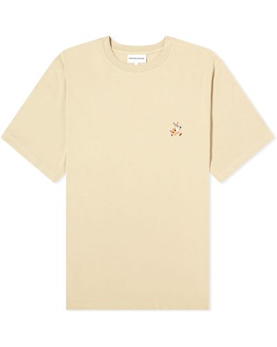 Maison Kitsuné Speedy Fox Patch Comfort T-Shirt - Natural