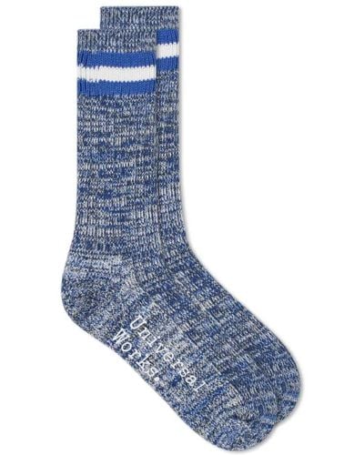 Universal Works Everyday Stripe Sock - Blue