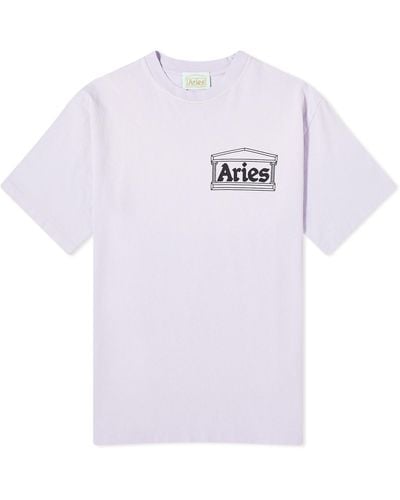 Aries Sunbleached Temple T-Shirt - White