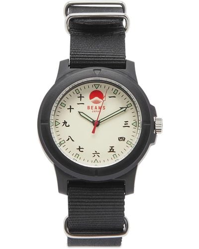 BEAMS Japan Kanji Number Wrist Watch - Black