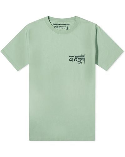 Maharishi Tashi Mannox Abundance Dragon T-Shirt - Green