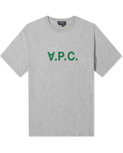 A.P.C. Heavyweight Vpc Logo T-Shirt - Grey