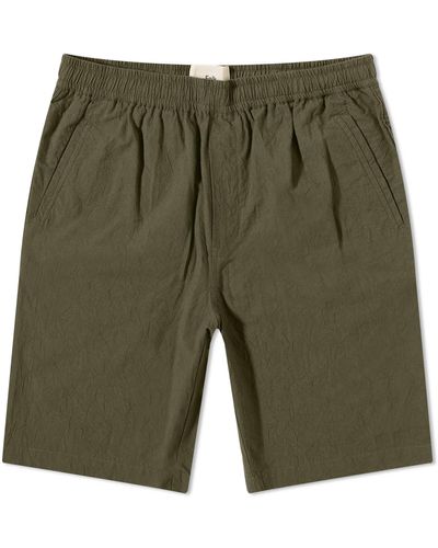Folk Crinkle Assembly Shorts - Green