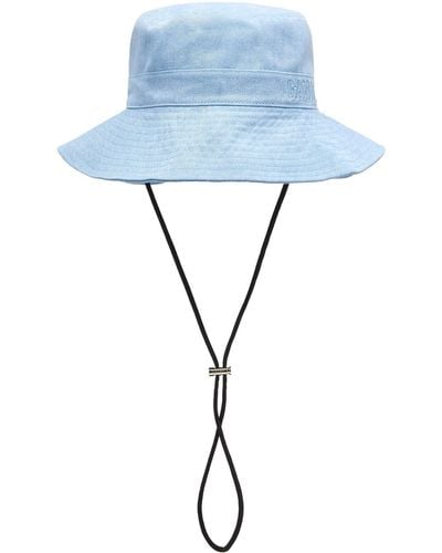 Ganni Fisherman Denim Bucket Hat - Blue
