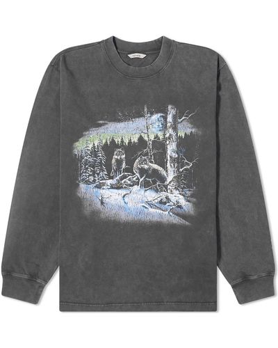 Holzweiler Luring National Long Sleeve T-Shirt - Gray