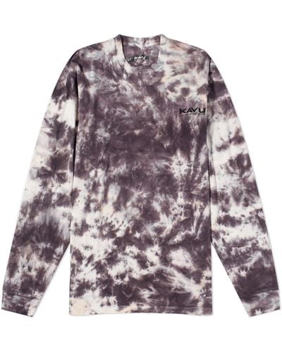 Kavu Long Sleeve Klear Above Etch Art T-Shirt - Purple