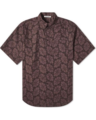 WOOD WOOD Aaron Embroidered Pocket Shirt - Brown